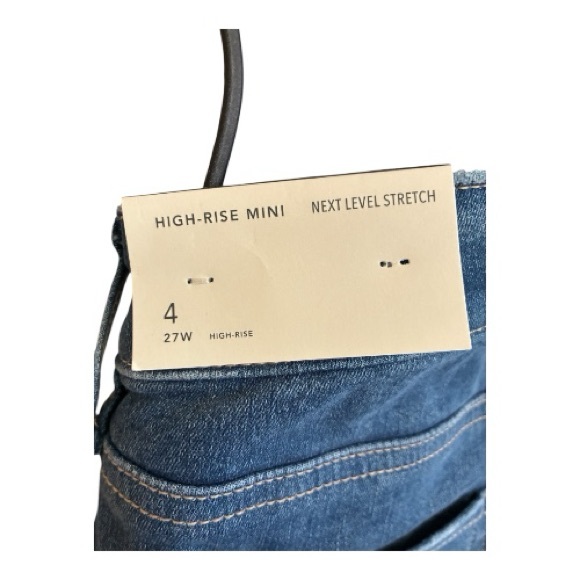 NWT American Eagle Patchwork Denim Mini Skirt Sz 4 High Waisted - Picture 8 of 16